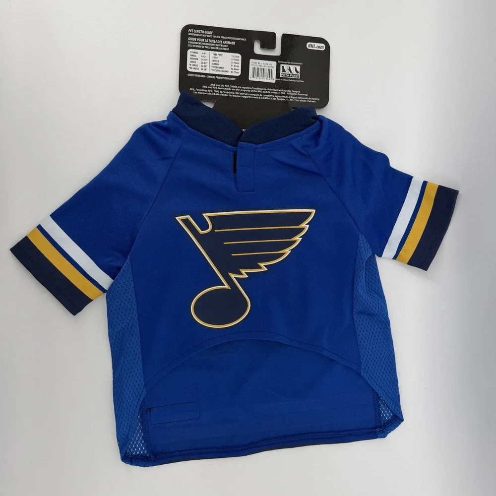 St. Louis Blues Size Large NHL Hockey Dog Jersey BLU-4006-LG Canine Pet Apparel‎